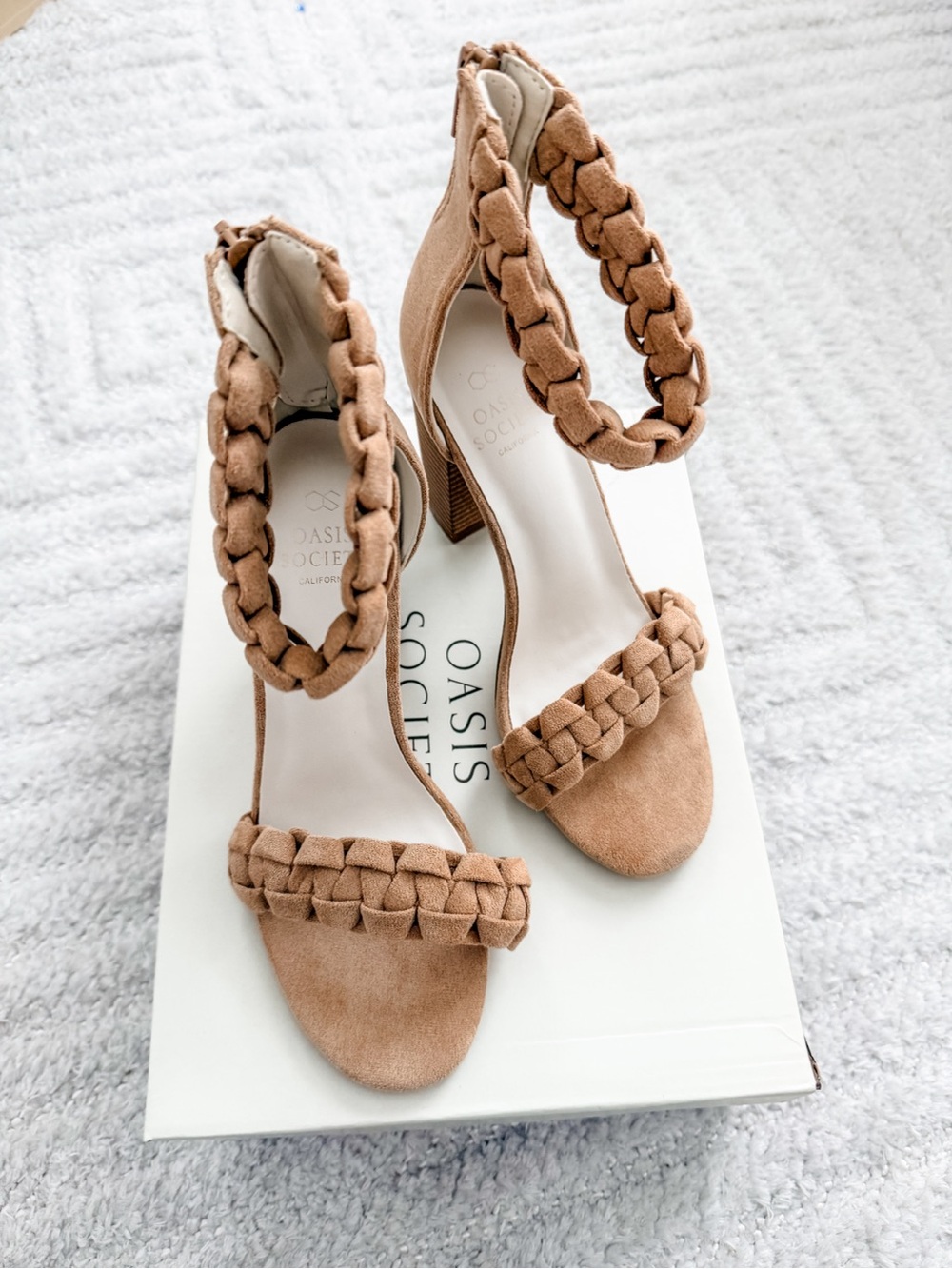 The Melody Braided Two Band Nude Heels - Size 7 - Picture 4 of 8